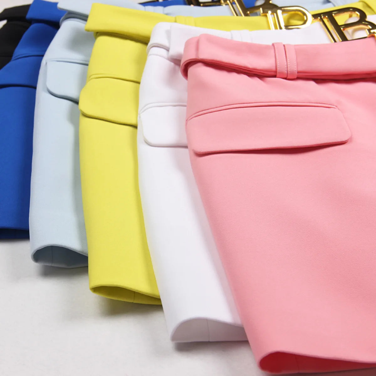 HarleyFashion 6 Colors Hot Summer Popular A-line Sexy Women Mini Skirt with Belt