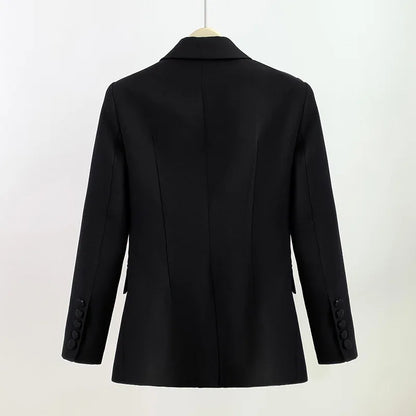 Solid Color Classic Design Women High Street Lady Blazer Suit